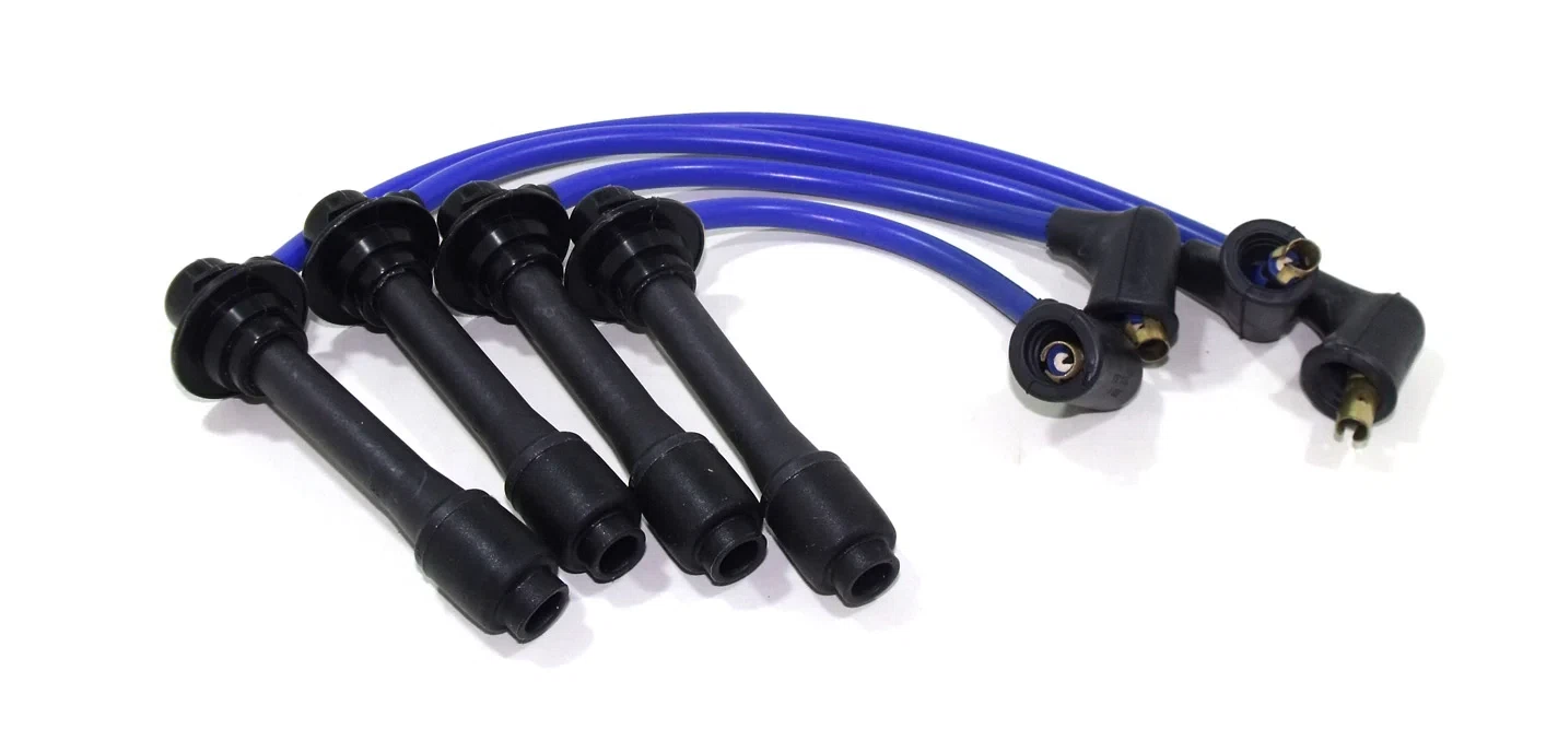 Spark Plug Wire Set Silicone ThunderVolt 8.2mm 90_ 40 ohm_ft Blue 87626